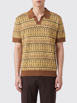 Dr&ocirc;le de Monsieur Dr&ocirc;le de Monsieur Polo in maglia in cotone con motivo jacquard astratto