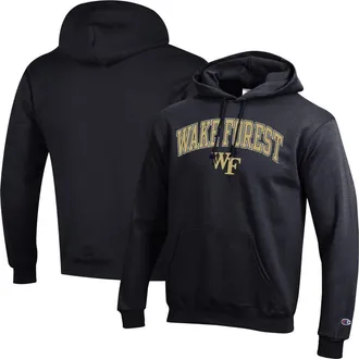 Champion Mens Champion Black Wake Forest Demon Deacons Arched Logo Fleece Pullover Hoodie at Nordstrom, Size Xx-Large