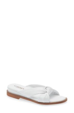 Cordani Hudson Slide Sandal in White Leather at Nordstrom, Size 7.5Us