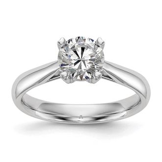 Diamond2Deal 14k White Gold Lab Grown Diamond Engagement Ring 1/4Ct Clarity- VS Color- D-E