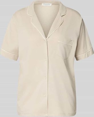 Christian Berg Pyjama-Oberteil mit Reverskragen und Brusttasche in Beige, Gr&ouml;&szlig;e XXL
