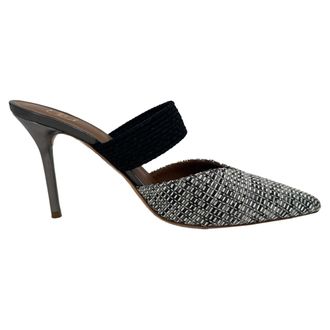 Malone Souliers Maisie Mules in Grey Cotton