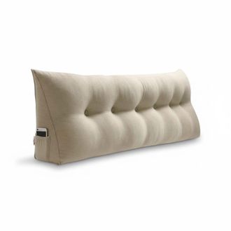 OEM Cuscino Da Lettura Triangolare Beige Scuro Cuscino Da Lettura Triangolare Beige Scuro 80 Cm