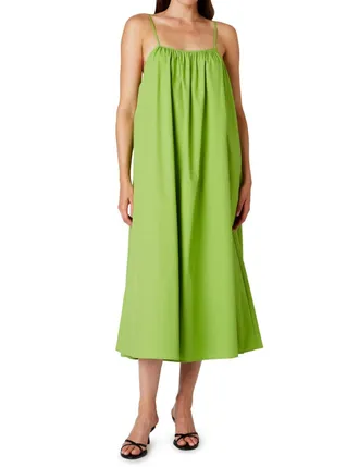 Nia Alexandra Dress In Pesto