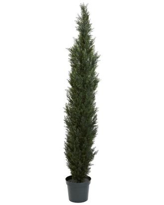 Nearly Natural 7Ft Mini Cedar Pine Tree With 3614 Tips In 12In Pot