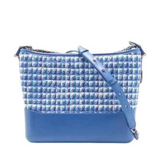 Chanel Pre-owned Leren Schoudertas - Dames - Pre-owned - Blauw - Maat: ONE Size Leer
