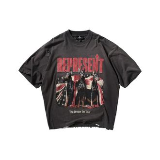 Represent T-Shirts, male, Gray, Size: 2XL Round Neck Short Sleeve T-shirt