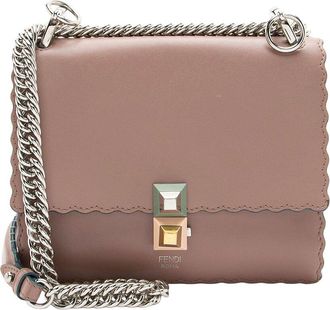 Fendi Fendi Pink Calfskin Kan I Mini Shoulder Bag (Authentic Pre-Loved)