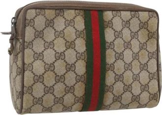 Gucci Pre-owned Plastic Clutch - Dames - Vintage Clutch - Beige - ONE Size - Vintage