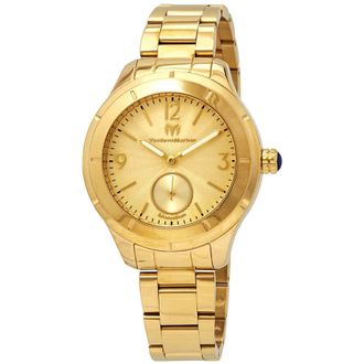Technomarine MoonSun Quartz Gold Dial Mens Watch 117030
