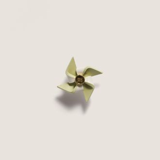 Miu Miu Leather pinwheel brooch