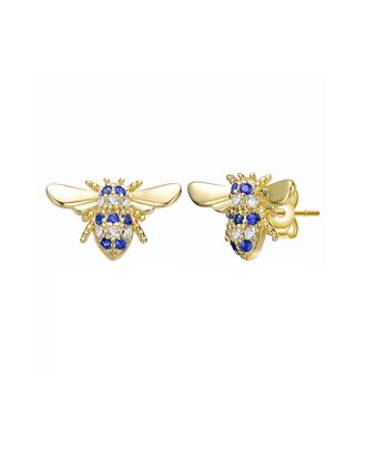 Genevive 14K Over Silver Bee Earrings