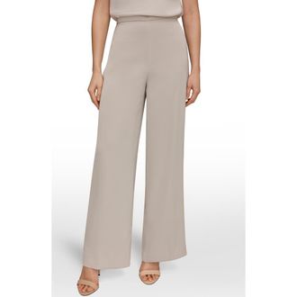 DKNY Wide Leg Pull-On Pants in Tuscan Grey at Nordstrom, Size X-Large