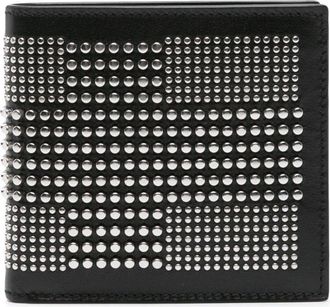 Alexander McQueen studded bi-fold leather wallet - men - Calf Leather - One Size - Black