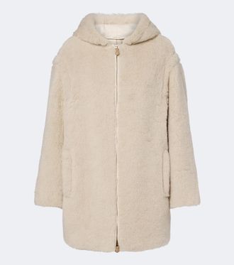 Max Mara Abrigo de alpaca, lana y seda con cremallera