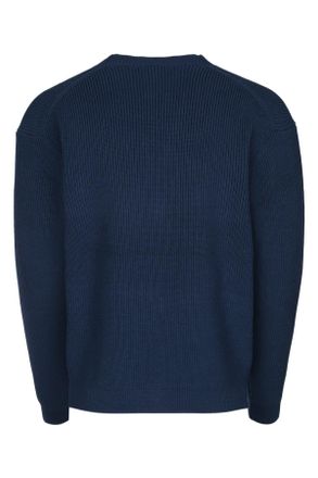 Maison Kitsun&eacute; Mens Cardigan Inkblue Main Material = Cotton Maglieria Sweater
