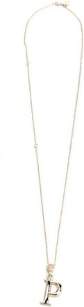Chlo&eacute; Accessoires, Dames, Geel, ONE Size, Letter P Necklace