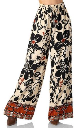Ivonne Floral Wide Leg Trousers in Multicolor at Nordstrom, Size 10