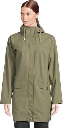 Helly Hansen Moss RainCoat Womens Coat Green : XS, Polyester/Polyurethane