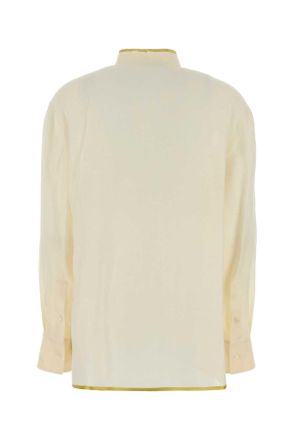 Valentino Garavani 8b3ab8269m4 Am0 Avoriomulticolor Flax (or Linen) Camicie Shirt