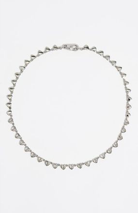 Bimba & Lola Hearts crystals necklace in Silver at Nordstrom