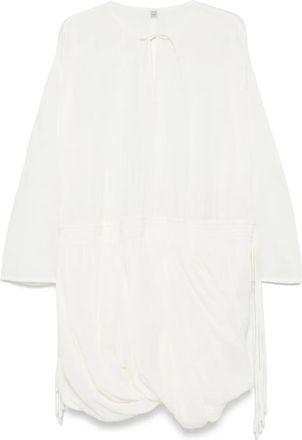 Toteme Chemisier con coulisse in vita - Bianco