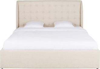 Maisons du monde Cama con arcón de matrimonio 140x190 beige