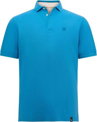 Boggi Milano Katoenen poloshirt met logo - Blauw
