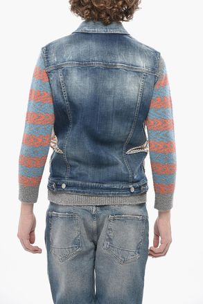 Dsquared2 Denim Gilet STAR with See-Through Details Dsquared2