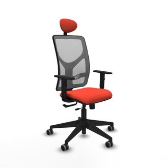 Piqueras y Crespo Silla De Oficina Piqueras Y Crespo Motilla Gris Naranja Ergon&oacute;mica