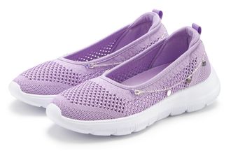 Lascana Sneaker LASCANA, Damen, Gr. 35, lila (flieder), Obermaterial: 100% Textilmaterial. Decksohle: 100% Textilmaterial. Laufsohle: 100% Synthetik, unifarbe