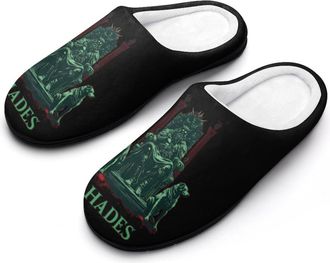 Generic Hades Greek Mythology God Mens House Slippers Memory Foam Washable Cotton Slip on Home Shoes