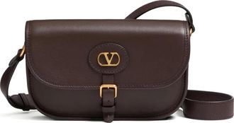 Valentino Garavani Antibes kleine leren schoudertas - Bruin