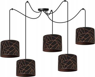 OEM L&aacute;mpara De Techo Colgante, Pantalla Con Estampado De Ara&ntilde;a, Cobre