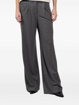 Veronica Beard pleated wide trousers - Grijs