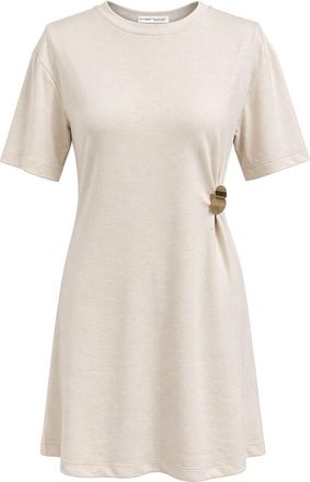 Mixray Crewneck Mini T-shirt Jurk met Steenaccessoire