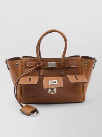Balenciaga bel air mini leather tote bag
