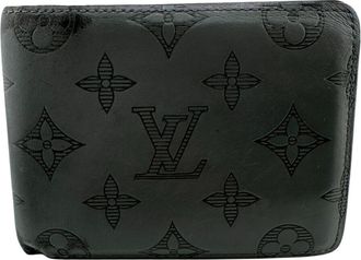 Louis Vuitton Dark Gray Gray Leather Wallet (Bi-Fold) (Pre-Owned)