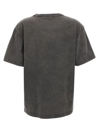 Alexander Wang Logo-Embossed T-Shirt - Charcoal