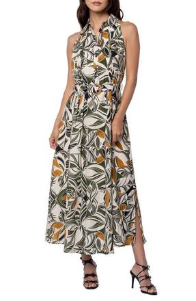 Ciebon Hattie Floral Sleeveless Shirtdress in Cream Multi at Nordstrom, Size X-Small