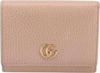 Gucci Pre-owned Vintage Leren Portemonnee - Dames - Vintage Accessoires - Roze - ONE Size - Leer - Vintage