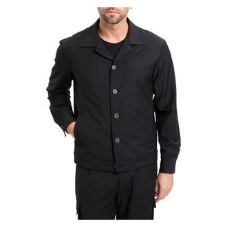 Myths Wool Blend Overshirt - male - Myths - Light Jackets - Black - M - Jackets