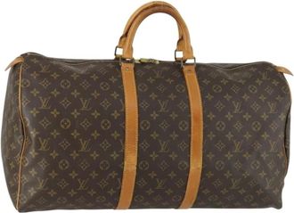 Louis Vuitton Pre-owned Weekend Bags, female, Brown, Size: ONE SIZE Pre-owned Vintage Monogram Keepall Duffle Bag