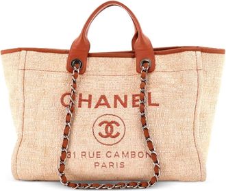 Chanel Borsa tote Deauville media - Toni neutri