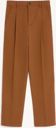 Valentino Pantalone Valentino In Gabardina Di Cotone Uomo CHOCOLATE 46