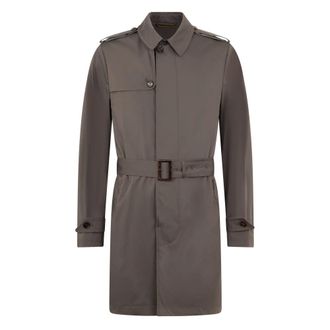 Moorer Trench Coats, male, Gray, Size: 2XL Scappre Trench Coat