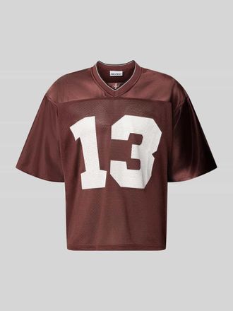 Review T-Shirt in semitransparenter Optik in Schoko, Gr&ouml;&szlig;e XXL