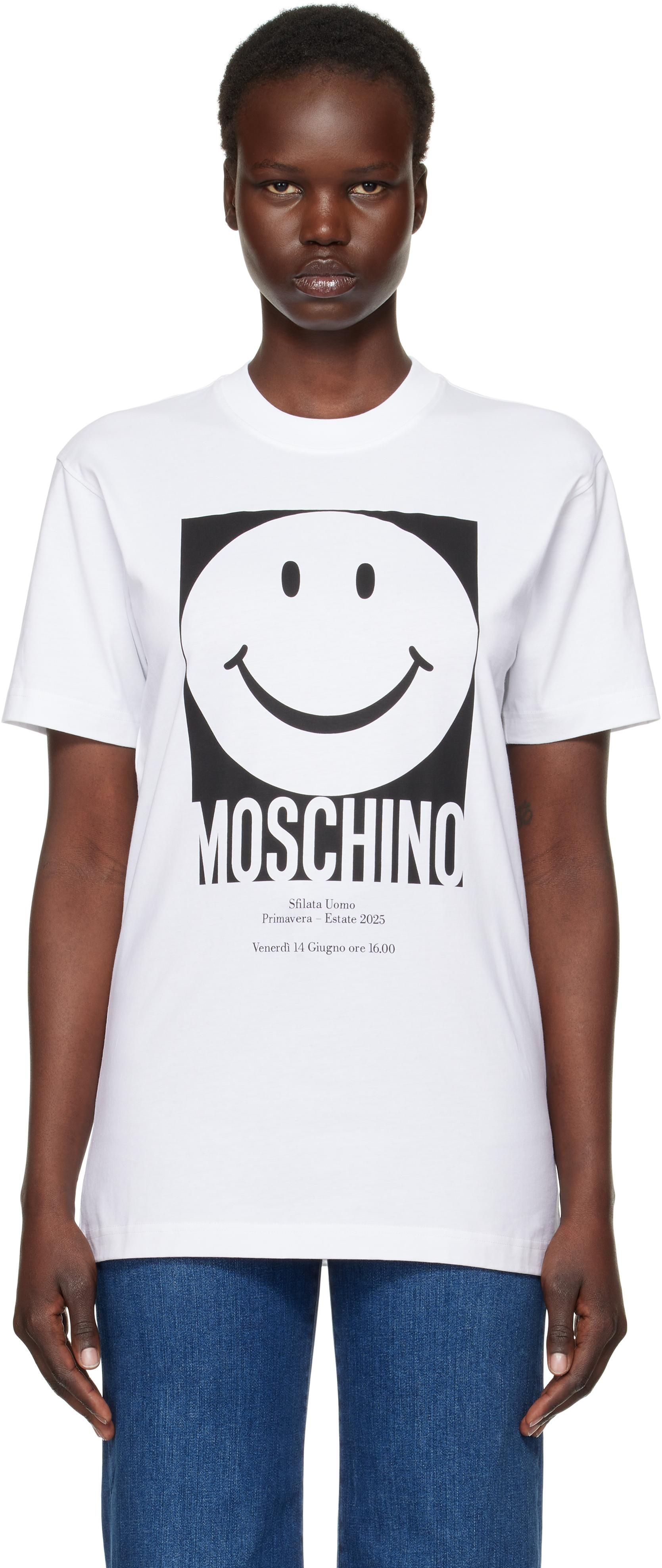 Tシャツ・カットソー Moschino SS24 POPLIN SHIRT (02200430_0001) Men's T-shirts (Moschino) – Krush Clothing