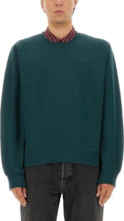 Saint Laurent Green Crew Neck Sweatshirt