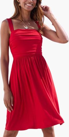 Lascana Sleeveless Built In Bra Dress in Red at Nordstrom, Size 14